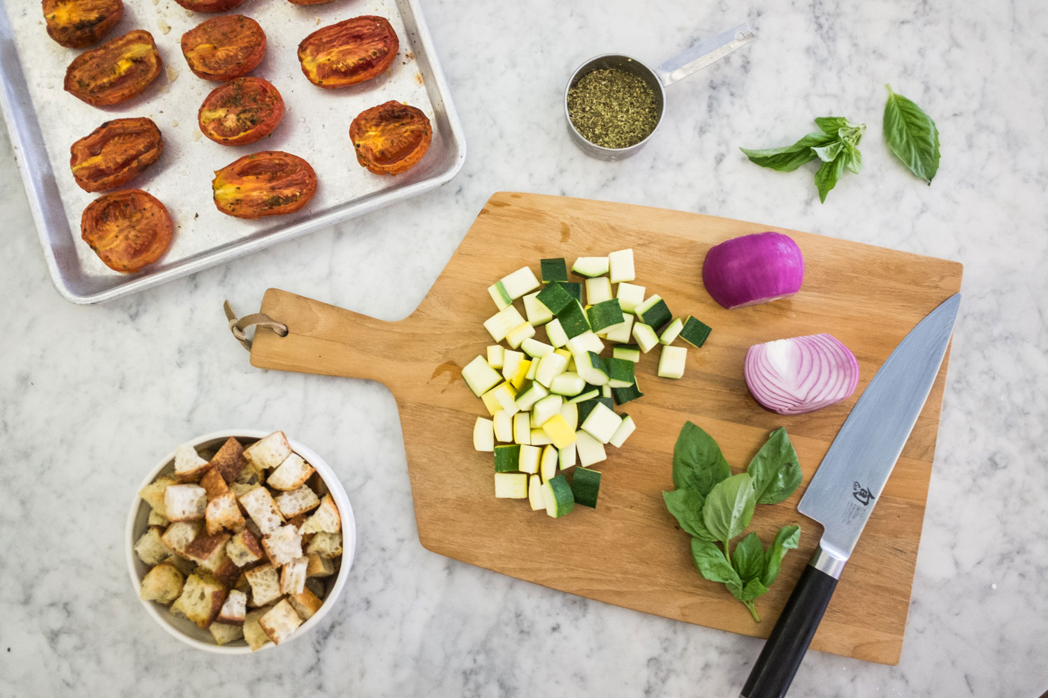 Roasted Vegetable Panzanella Salad Recipe