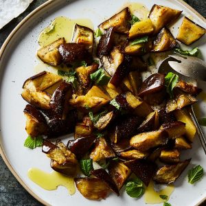 How to Roast Eggplant Cubes