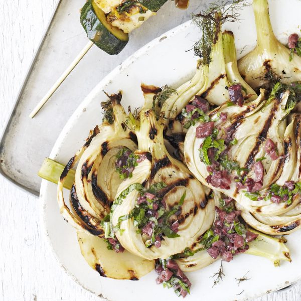 Grilled Fennel, Black Olive,andGolden Raisin Salad