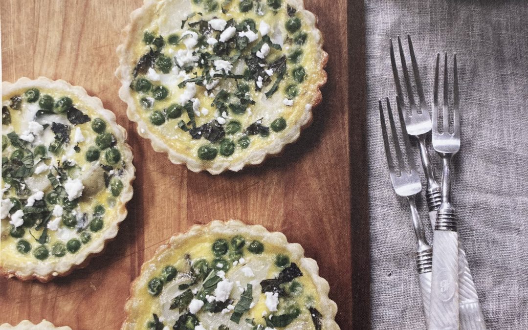 Mini, Pea, Mint, and Feta Quiches