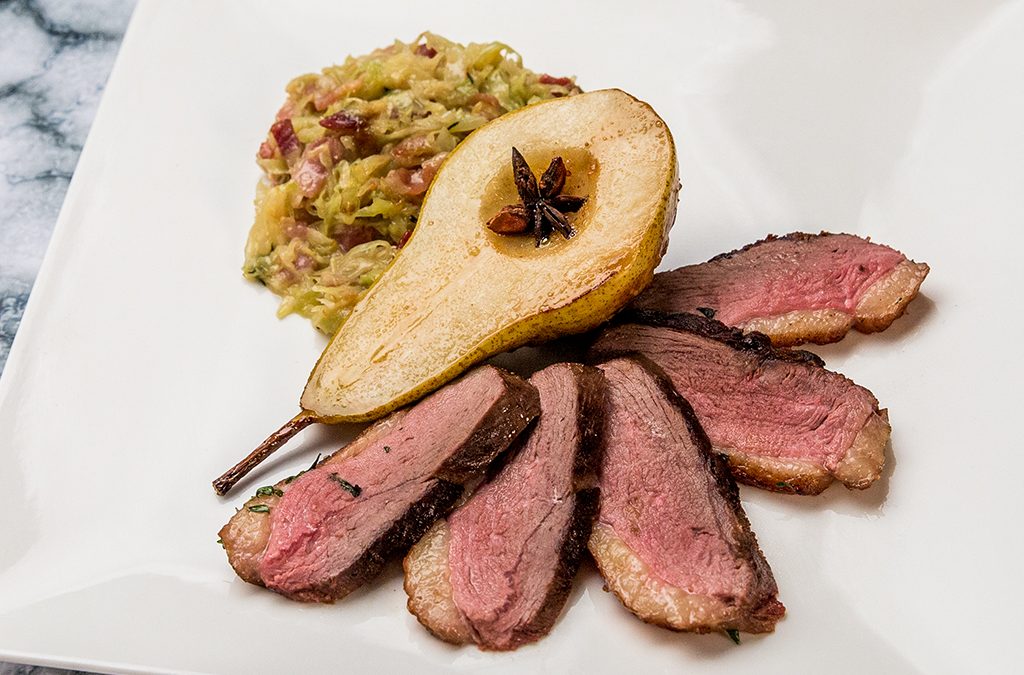 Seared Duck Breast with Pear Chutney