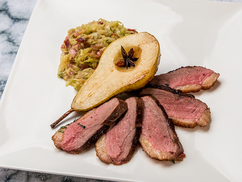 Seared Duck Breast with Pear Chutney