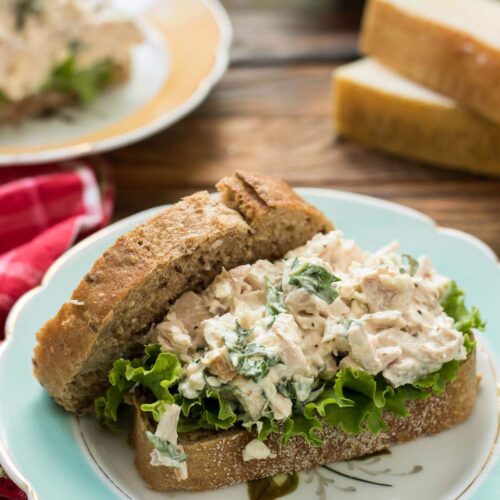 Basil Parmesan Chicken Salad